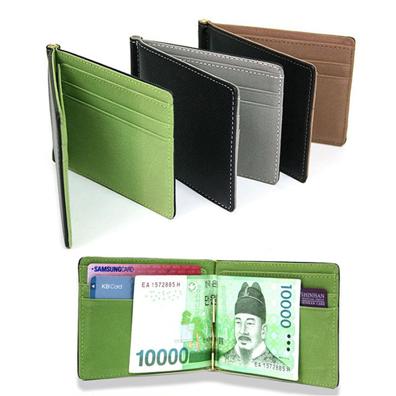 Money Clip Magnetic - Portefeuille mince en cuir avec pince