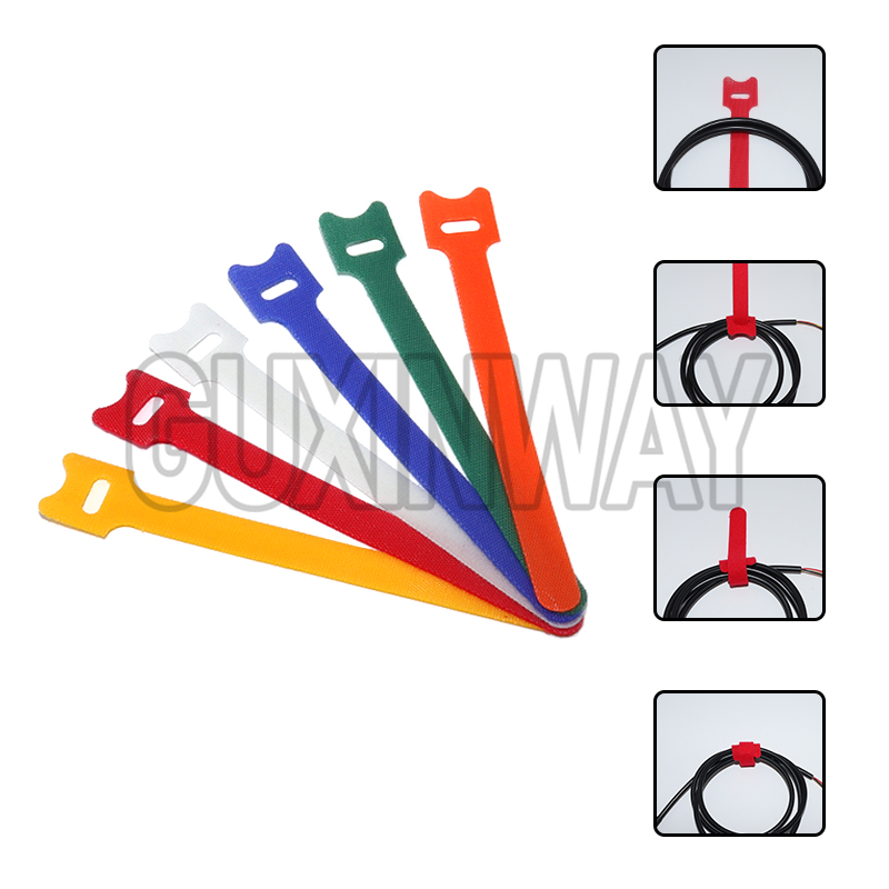 Gear Tie Reusable - 50 attaches-câbles réutilisables à crochets et