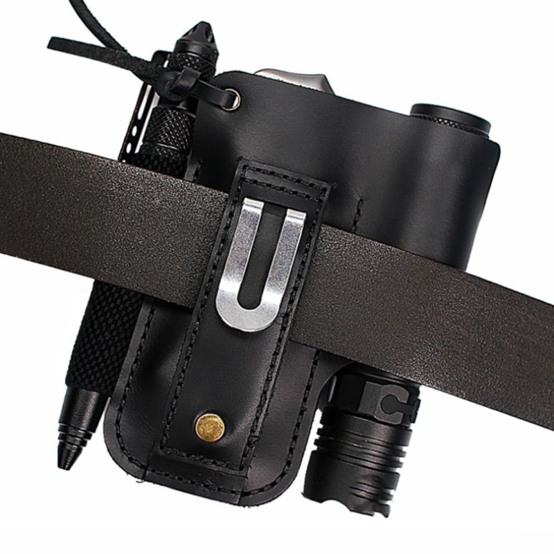Étui en cuir EDC pour lampe to - Edc Carry Belt Pouch avis et prix