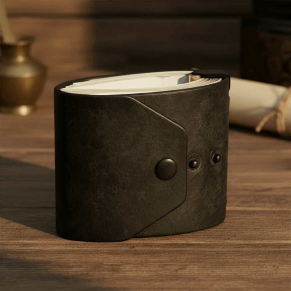 Petit portefeuille en cuir uni - Money Clip Magnetic avis et prix