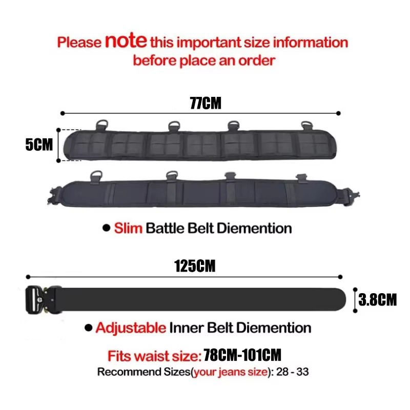 Ceinture tactique en Nylon à d - Edc Concealed Carry Belt avis et prix